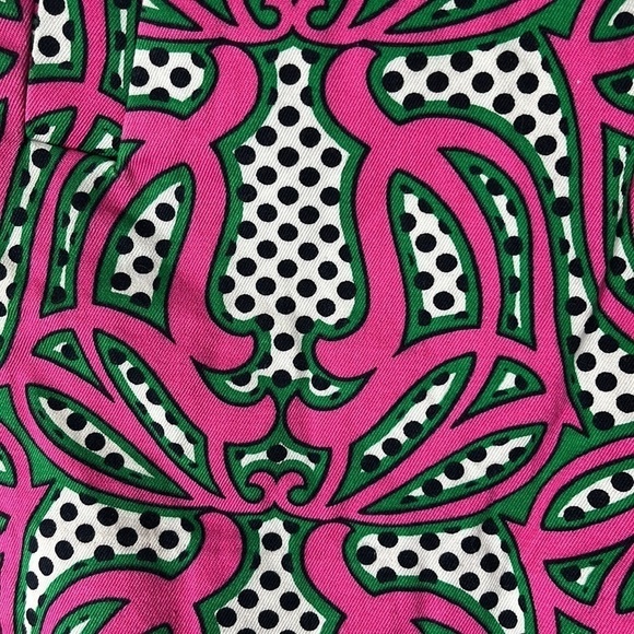 J. Crew Factory City Short Women's 4 Pink & Green Mod Print Side Zip Inseam 5" - Picture 6 of 12